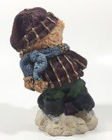 Winter Snow Teddy Bear 6" Tall Resin Figurine