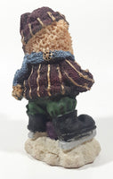 Winter Snow Teddy Bear 6" Tall Resin Figurine