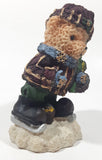 Winter Snow Teddy Bear 6" Tall Resin Figurine