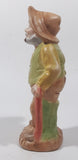 Vintage 1978 Old Man Holding Cane with Pipe In His Mouth 6" Tall Hand Painted Ceramic Figurine