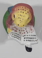 Frog in Suit Sitting Reading a Book 3 1/2" Tall Ceramic Figurine