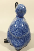 Vintage 1983 Enesco Blue Speckled Duck with Black Beak 6" Tall Ceramic Figurine
