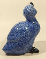 Vintage 1983 Enesco Blue Speckled Duck with Black Beak 6" Tall Ceramic Figurine
