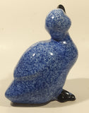 Vintage 1983 Enesco Blue Speckled Duck with Black Beak 6" Tall Ceramic Figurine