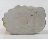 1990s Teddy Bear Couple Sitting On Crescent Moon 3 3/8" Tall Resin Figurine
