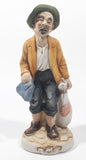 Vintage Hobo Man Holding Bags 7" Tall Porcelain Figurine Made in Japan