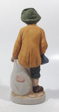 Vintage Hobo Man Holding Bags 7" Tall Porcelain Figurine Made in Japan