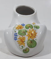 Vintage 1982 Avon Ceramarte 4 1/2" Long White Frog Ceramic Incense Potpourri Holder