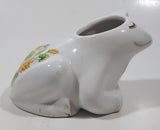 Vintage 1982 Avon Ceramarte 4 1/2" Long White Frog Ceramic Incense Potpourri Holder