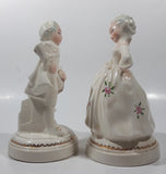 Vintage Holland Molds Colonial Man and Woman 7 1/2" Tall Ceramic Figurine Set of 2