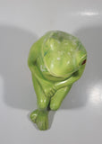 Poppy Pot Green Sitting Frog Shaped 10" Tall Ceramic Figurine