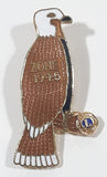 Lions Club Vancouver Island B.C. Canada Zone 19 - 1 - 5 Bald Eagle Themed 5/8" x 1 3/8" Enamel Metal Lapel Pin