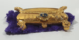 Rare Vintage Lions Club Chinese Cauldron Pot Gold Tone 1 1/2" x 1 7/8" Enamel Metal Lapel Pin