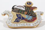 Vintage Lions Club of Northern Vancouver Island 19-1-6 1 1/8" x 1 1/4" Enamel Metal Lapel Pin