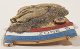 Vintage Lions Club 19-C Zone 5 Washington 1 1/4" x 1 5/8" Enamel Metal Lapel Pin