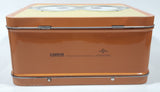 2013 Despicable Me 2 Minions Themed Orange Embossed Tin Metal Lunch Box Container