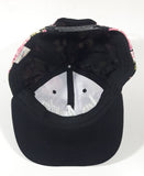 Flag & Symbol Pink Tropical Flower Themed Embroidered Los Angeles Black Snap Back Adjustable Size Baseball Cap Hat
