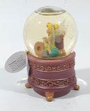 Disney Store Exclusive Fairies Tinkerbell Sitting On Spools of Thread 3 1/2" Tall Miniature Footed Resin Snow Globe with Tag