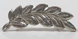 Vintage Military Laurel Wreath Branch 3/8" x 1 1/8" Silver Tone Hat Cap Shoulder Badge Insignia