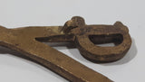 Vintage German Military Mountain Troops Crossed Swords 3/4" x 1 3/4" Brass Hat Cap Shoulder Badge Insignia