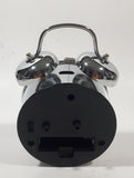 Quartz Reveil Battery Operated Chrome 5 3/4" Tall Twin Bell Alarm Clock