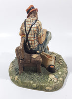 Vintage 1973 Naturecraft "Solitude" Man On A Bench No. 836 Hand Painted Stoneware Sculpture