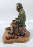 Vintage 1976 Naturecraft "Violin Maker" No. 861 Hand Painted Stoneware Sculpture
