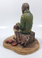 Vintage 1976 Naturecraft "Violin Maker" No. 861 Hand Painted Stoneware Sculpture