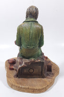 Vintage 1976 Naturecraft "Violin Maker" No. 861 Hand Painted Stoneware Sculpture