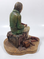 Vintage 1976 Naturecraft "Violin Maker" No. 861 Hand Painted Stoneware Sculpture