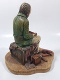 Vintage 1976 Naturecraft "Violin Maker" No. 861 Hand Painted Stoneware Sculpture