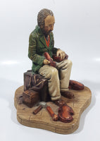 Vintage 1976 Naturecraft "Violin Maker" No. 861 Hand Painted Stoneware Sculpture