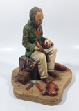 Vintage 1976 Naturecraft "Violin Maker" No. 861 Hand Painted Stoneware Sculpture