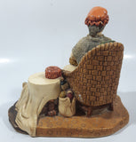 Vintage 1981 Naturecraft "Grandma's Comfort" No. 882 Hand Painted Stoneware Sculpture