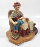Vintage 1981 Naturecraft "Grandma's Comfort" No. 882 Hand Painted Stoneware Sculpture