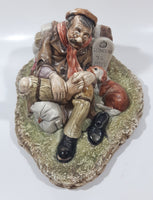 Vintage 1972 Naturecraft "Travellers Rest" No. 827 Hand Painted Stoneware Sculpture