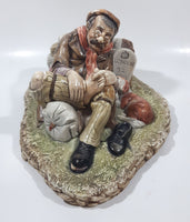 Vintage 1972 Naturecraft "Travellers Rest" No. 827 Hand Painted Stoneware Sculpture