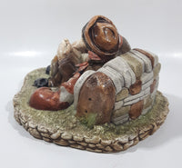 Vintage 1972 Naturecraft "Travellers Rest" No. 827 Hand Painted Stoneware Sculpture
