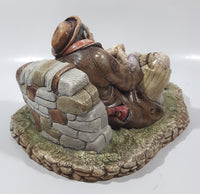 Vintage 1972 Naturecraft "Travellers Rest" No. 827 Hand Painted Stoneware Sculpture