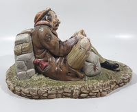 Vintage 1972 Naturecraft "Travellers Rest" No. 827 Hand Painted Stoneware Sculpture
