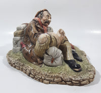 Vintage 1972 Naturecraft "Travellers Rest" No. 827 Hand Painted Stoneware Sculpture