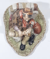 Vintage 1972 Naturecraft "Travellers Rest" No. 827 Hand Painted Stoneware Sculpture
