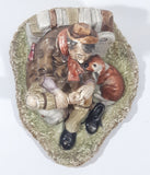 Vintage 1972 Naturecraft "Travellers Rest" No. 827 Hand Painted Stoneware Sculpture