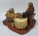 Vintage 1970s Naturecraft "Doctor's Dilemma" No. 854 Hand Painted Stoneware Sculpture