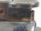 Vintage Cube Shaped Indented Sides Tinted Glass Table Top Gas Lighter 3 1/2" Tall Made in Japan