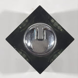 Vintage Cube Shaped Indented Sides Tinted Glass Table Top Gas Lighter 3 1/2" Tall Made in Japan