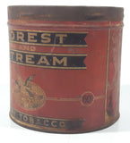 Antique Forest and Stream Pipe Tobacco Mallard Duck Themed Red 4 1/8" Tall 60 Cent Tin Metal Can