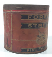 Antique Forest and Stream Pipe Tobacco Mallard Duck Themed Red 4 1/8" Tall 60 Cent Tin Metal Can