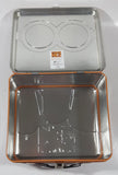 2013 Despicable Me 2 Minions Themed Orange Embossed Tin Metal Lunch Box Container