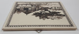 Vintage Rolde Netherlands Brown and White 6" x 6" Ceramic Tile Trivet